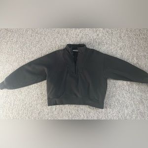 FEAR OF GOD ESSENTIALS Black 1/2 Zip Pullover Sweatshirt